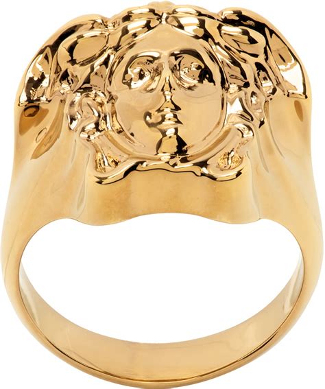 versace medusa chain ring price|Versace ring size.